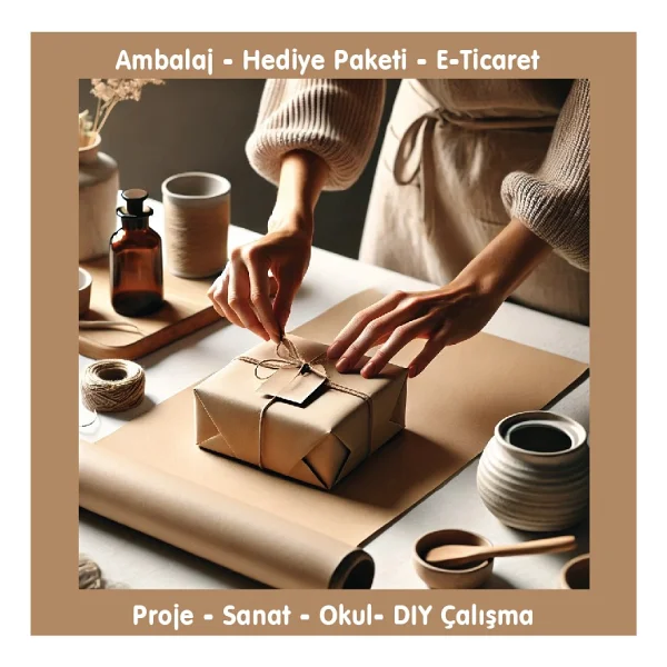 PackMai 25x35 Cm Kraft Kağıt (100 Adet) Paketleme Ambalaj Kağıdı Doğal-dayanıklı Ve Çok Amaçlı - Görsel 4