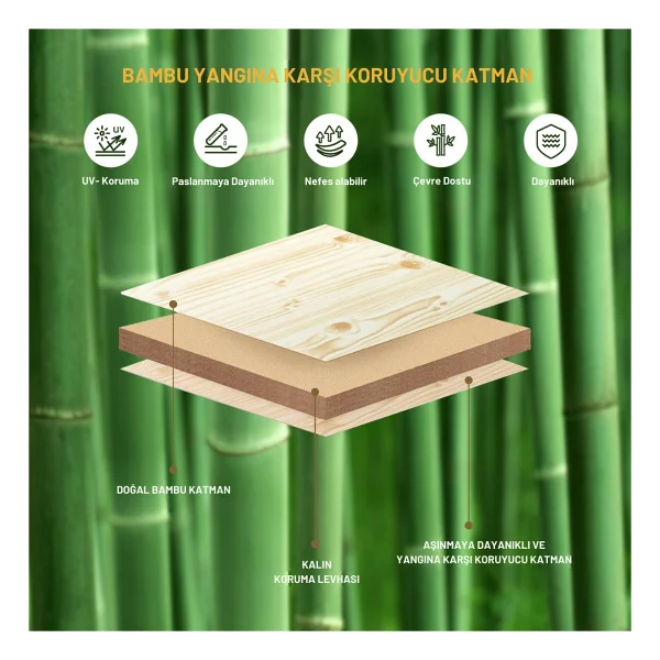 Kingcamp Bamboo All-Terrain 100x70 cm Ahşap Katlanır Kamp Masası - Görsel 4