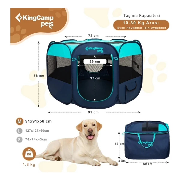 KingCamp PETS Ancona M Portatif Köpek Çadırı - Görsel 2