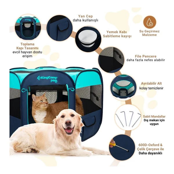 KingCamp PETS Ancona M Portatif Köpek Çadırı - Görsel 4