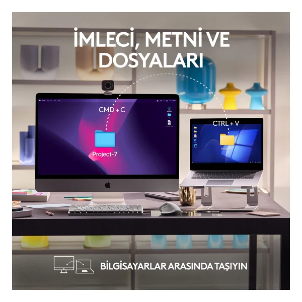 Logitech Mx Master 3S For Mac 910-006572 Beyaz Şarjlı Sessiz Lazer Kablosuz Mouse - Görsel 9