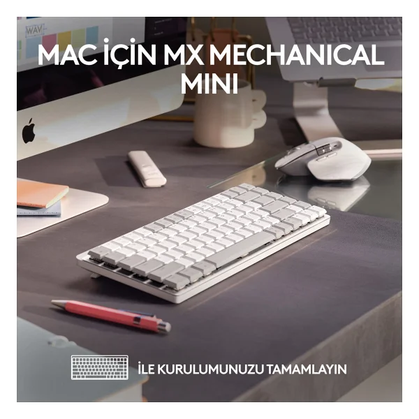 Logitech Mx Master 3S For Mac 910-006572 Beyaz Şarjlı Sessiz Lazer Kablosuz Mouse - Görsel 10