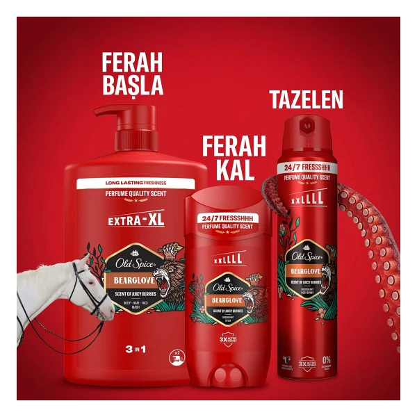 Old Spice Bearglove XXL 1000 ml Erkek Duş Jeli ve Şampuan - Görsel 9