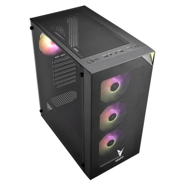Vento VG4200S Psu Yok 4x12CM RGB Fan E-ATX Meshed Panel 2xUSB2.0/1xUSB3.0 Siyah Gaming Kasa - Görsel 7