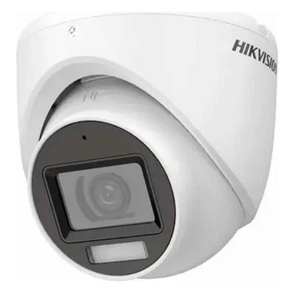 Hikvision DS-2CE70DF0T-LPFS 2MP 2.8MM ColorVu Dahili Ses 20MT Smart Hybrid HD-TVI Dome Kamera - Görsel 2