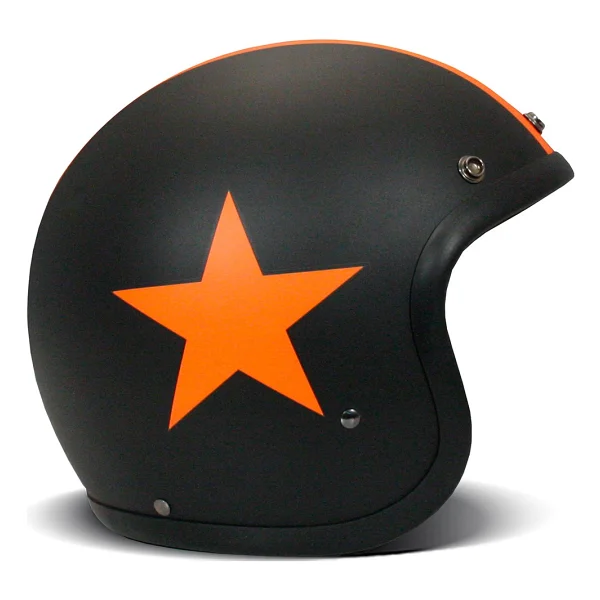Jet Retro Star Orange Açık Motosiklet Kaskı - Görsel 6
