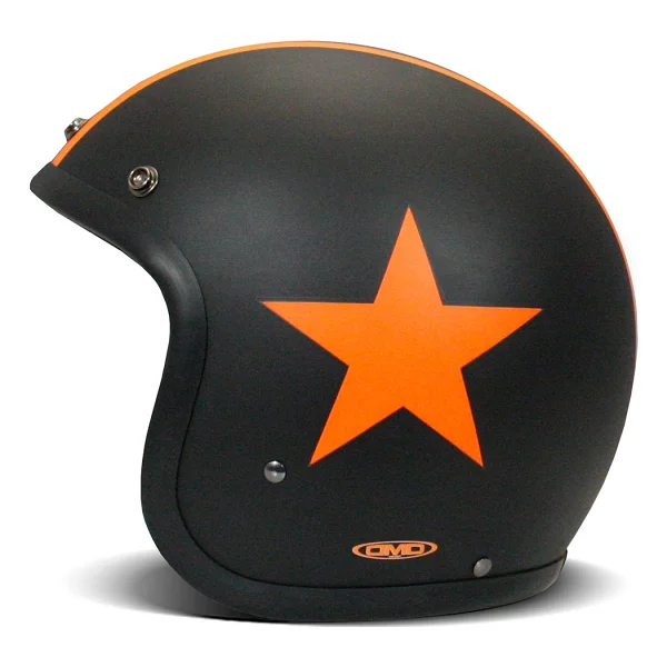 Jet Retro Star Orange Açık Motosiklet Kaskı - Görsel 3