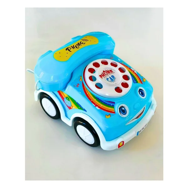 Çevirmeli Arabalı Oyuncak Telefon-Sevimli Telefon - Pembe - Görsel 4