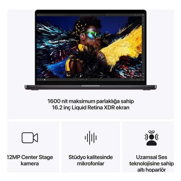 MacBook Pro M4 Max 48 GB 1 TB SSD 16.2" Notebook - Görsel 6