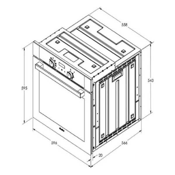 Simfer 8221 QS Pop-up Beyaz Cam Ankastre Fırın - Görsel 9