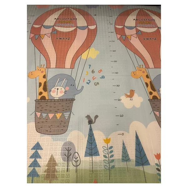 Elfobaby Happy Animals - Katlanabilir - Extra Large - Çift Yönlü - Oyun Halısı ve Matı 150X180 (Taşıma Çantası Hediyeli) - Renkli - 180 x 150 x 1 cm - Görsel 6