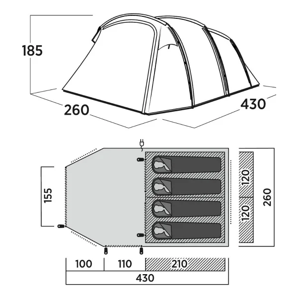 Easy Camp Hamra 4 Kişilik Çadır - Görsel 5