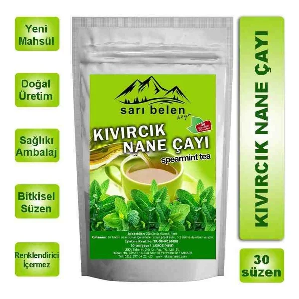 Sarıbelen Kıvırcık Nane Bitki Çayı 45 gr - Görsel 6