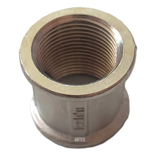 Kalde 1/2"DN15 Sarı/krom Manşon İç Dişli (Dişi) - Chrome Threaded Sleeve - Görsel 2