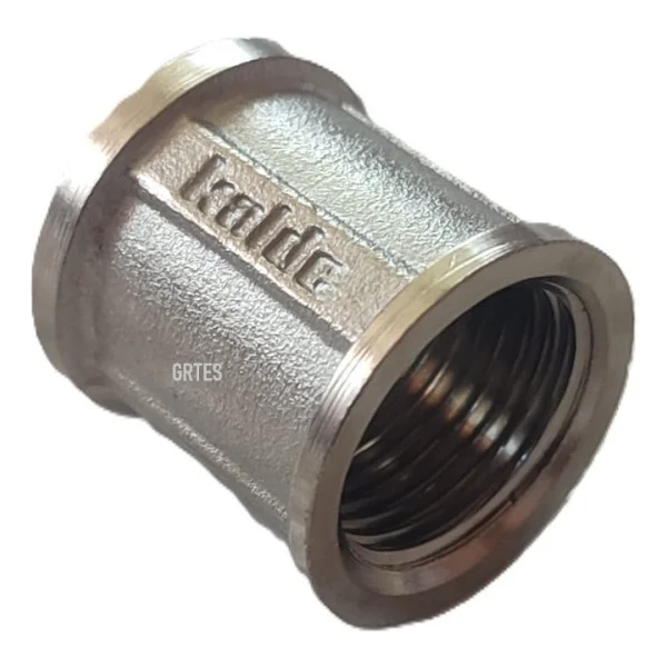 Kalde 1/2"DN15 Sarı/krom Manşon İç Dişli (Dişi) - Chrome Threaded Sleeve - Görsel 3