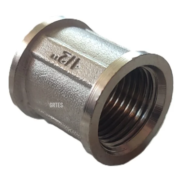 Kalde 1/2"DN15 Sarı/krom Manşon İç Dişli (Dişi) - Chrome Threaded Sleeve - Görsel 4