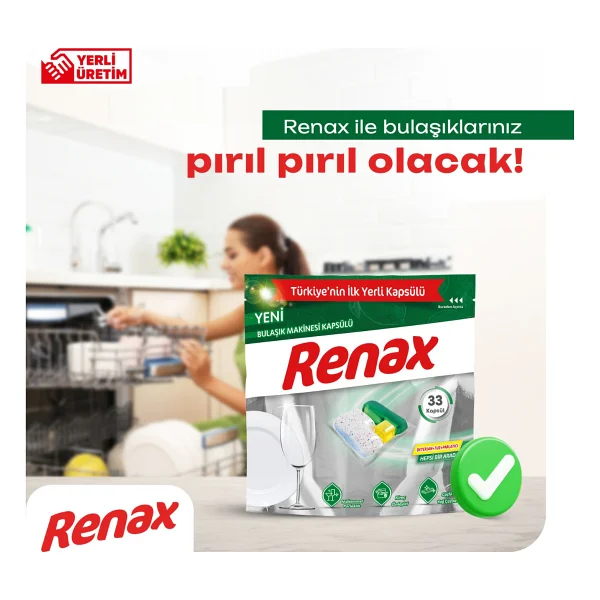 Renax Hepsi Bir Arada Bulaşık Makinesi Tableti 80'li - Görsel 2