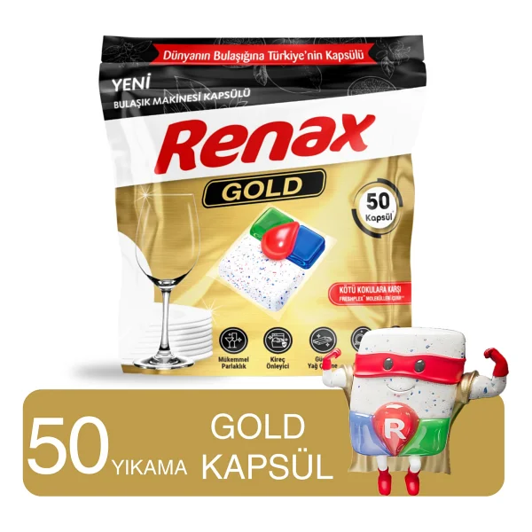 Renax Gold Bulaşık Makinesi Tableti 50'li - Görsel 6