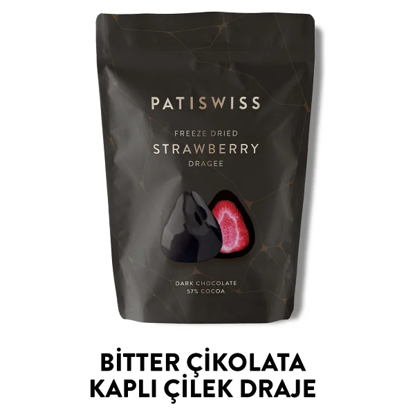 Patiswiss Bitter Çikolata Kaplı Çilek Draje 80 gr - Görsel 8