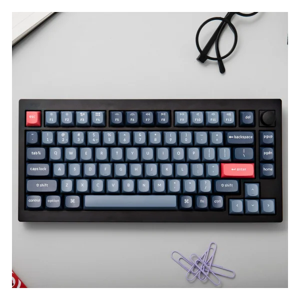 Keychron V1 Max QMK/VIA RGB %75 TKL Gateron Jupiter Red Swtich Kablolu/Kablosuz Mekanik Oyuncu Klavyesi - Görsel 4