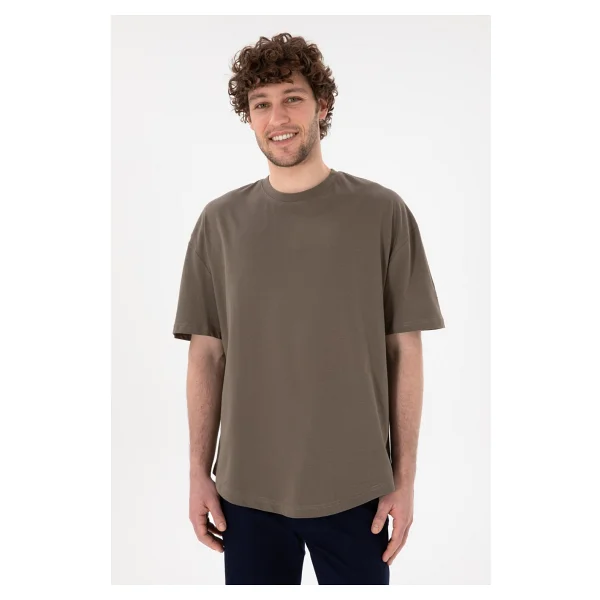 U.S. Polo Assn 50305988-VR052 Vizon Kısa Kollu Bisiklet Yaka Erkek Tişört - Görsel 2