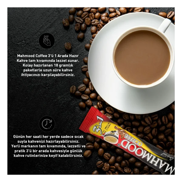 Mahmood Coffee 3'ü 1 Arada 48'li Hazır Kahve - Görsel 3