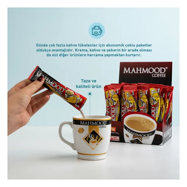 Mahmood Coffee 3'ü 1 Arada 48'li Hazır Kahve - Görsel 4