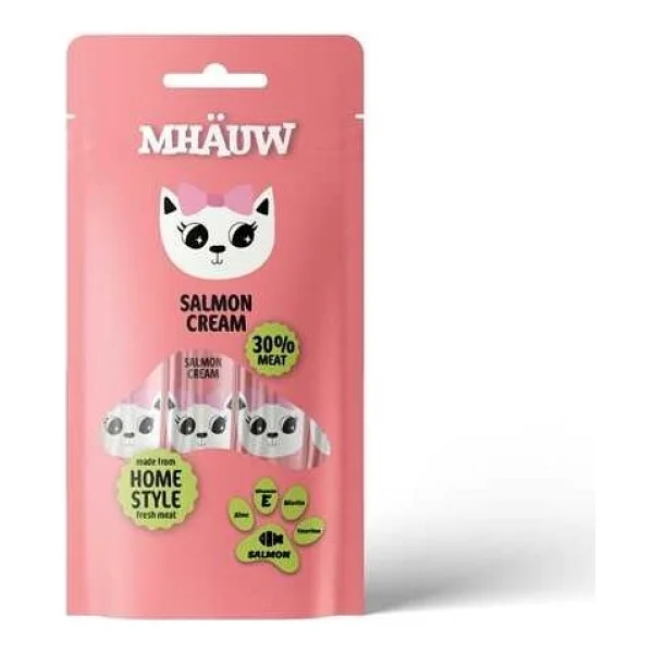 Mhauw Somonlu 4x15 gr Krema Kedi Ödül Maması - Görsel 2