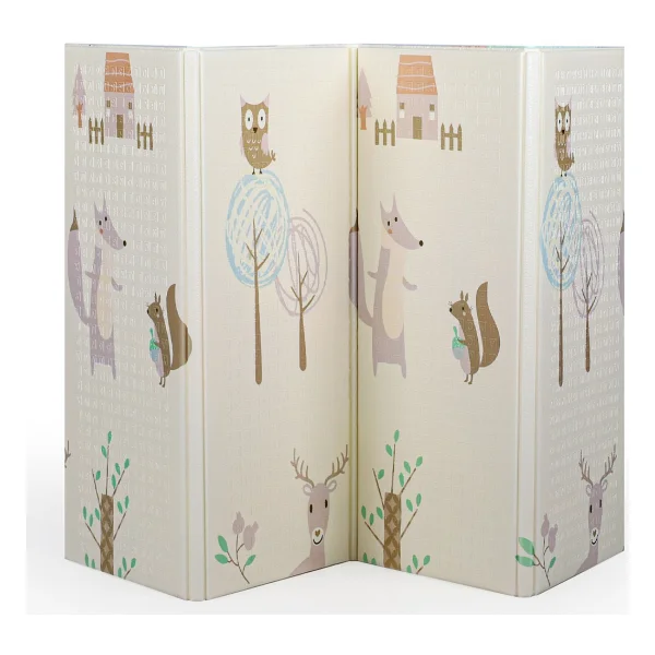Elfobaby Happy Animals - Katlanabilir - Extra Large - Çift Yönlü - Oyun Halısı ve Matı 150X180 (Taşıma Çantası Hediyeli) - Renkli - 180 x 150 x 1 cm - Görsel 5
