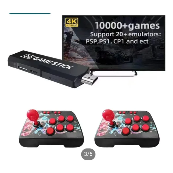 Kablosuz Çift Joystick Retro Player Arcade 9000 Oyun Tv Bağlanan Atari Video Game Hd Oyun Makinası - Görsel 3