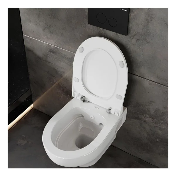 Creavit Ness NS322 Yavaş Kapanan Kapaklı Asma Klozet - Görsel 2