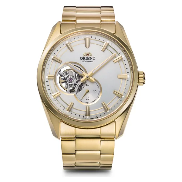 Orient Contemporary Semi-Skeleton RA-AR0007S10B Çelik Kordon Gold Erkek Kol Saati - Görsel 3
