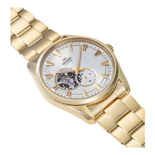 Orient Contemporary Semi-Skeleton RA-AR0007S10B Çelik Kordon Gold Erkek Kol Saati - Görsel 6