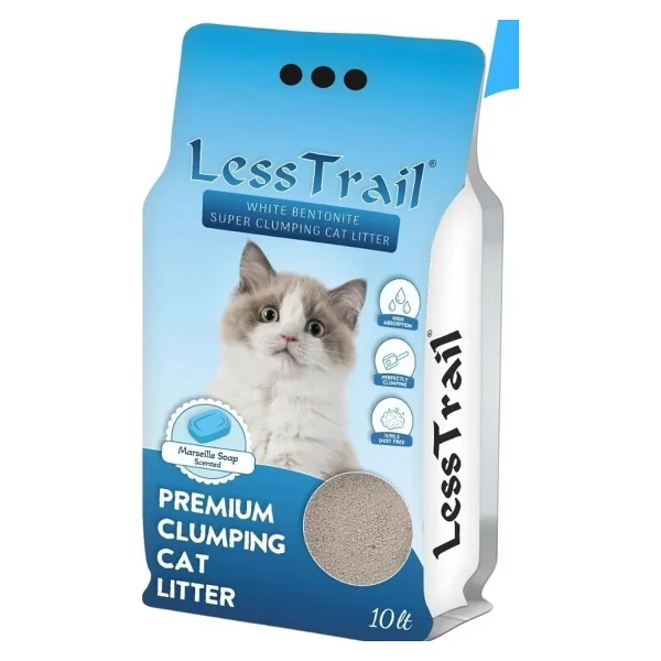 Less Trail Marsilya Sabunu Kokulu 10 lt Bentonit Kedi Kumu - Görsel 2