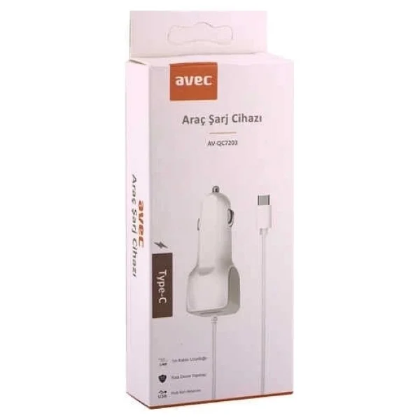 Ave AV-QC7203 Type-C Araç Şarj Cihazı - Görsel 2