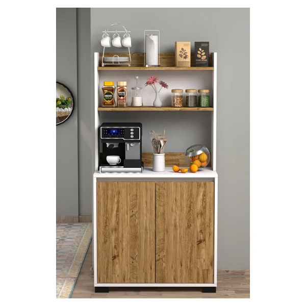 Moonlife Latte Çam Kahve Köşesi Dolabı - Görsel 6
