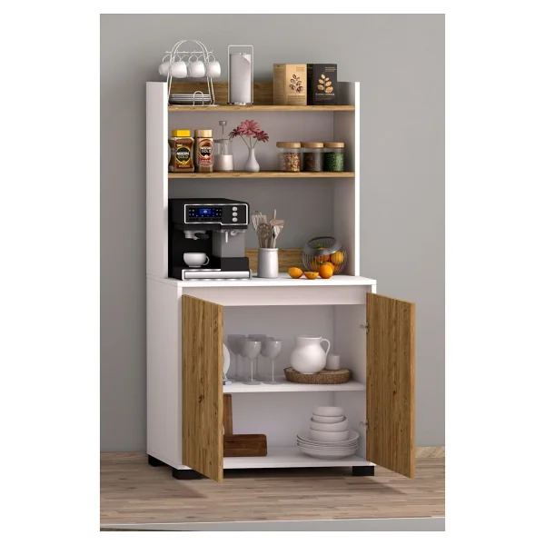 Moonlife Latte Çam Kahve Köşesi Dolabı - Görsel 3