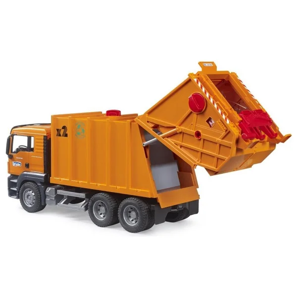 Bruder Man Tgs Turuncu Çöp Kamyonu BR03760 - Görsel 8