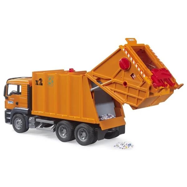 Bruder Man Tgs Turuncu Çöp Kamyonu BR03760 - Görsel 9