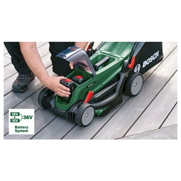 Bosch UniversalRotak 2x18V-37-550 Çift Akülü 4 Ah Çim Biçme Makinesi - Görsel 3