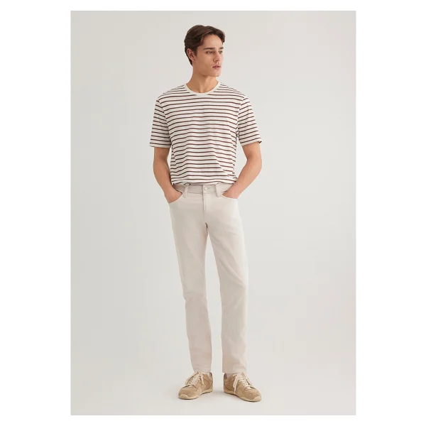 Mavi Jake Comfort 00422-22763 Ekru Erkek Skinny Gabardin Pantolon - Görsel 10