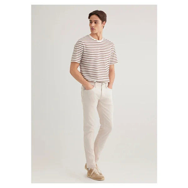 Mavi Jake Comfort 00422-22763 Ekru Erkek Skinny Gabardin Pantolon - Görsel 2