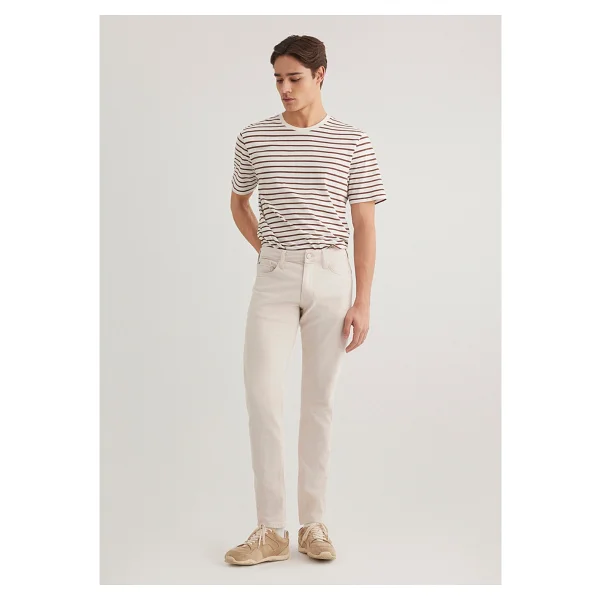 Mavi Jake Comfort 00422-22763 Ekru Erkek Skinny Gabardin Pantolon - Görsel 3