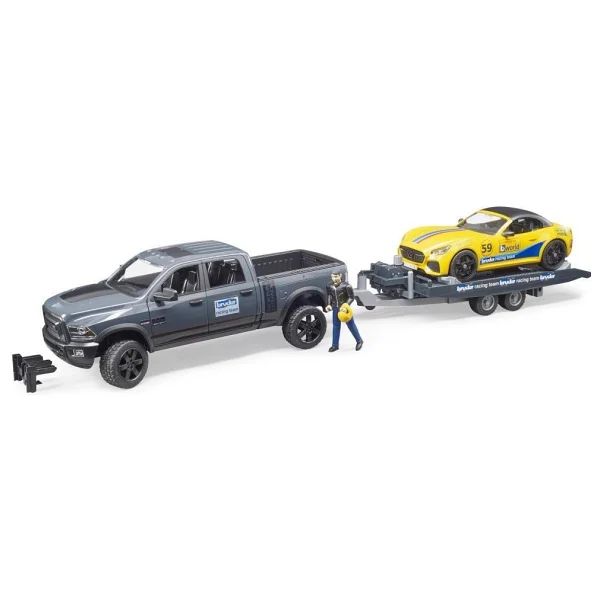 Bruder Ram 2500 Pickup ve Roadster Yarış Arabası BR02504 - Görsel 8