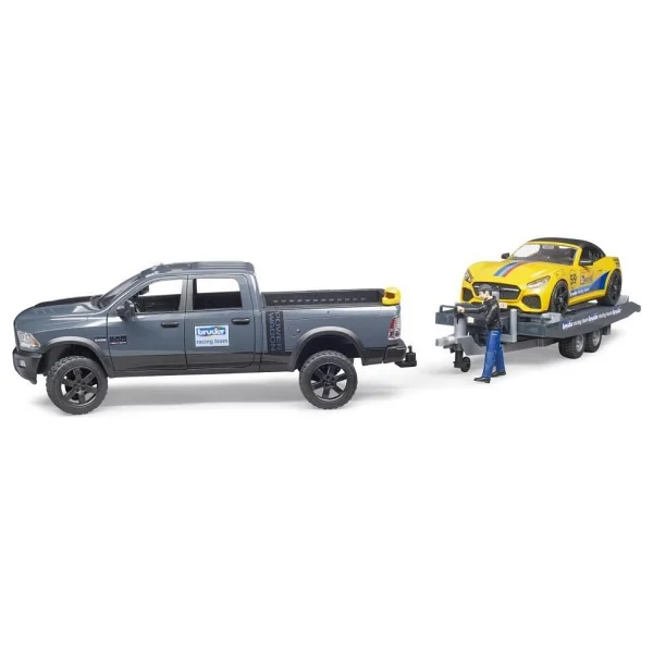Bruder Ram 2500 Pickup ve Roadster Yarış Arabası BR02504 - Görsel 3