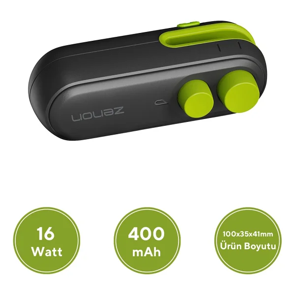 Zenon Şarj Edilebilir Paket/Poşet Kapatıcı ZBS-01 Siyah ABS Plastik Yapı ile 400 mAh Kapasite - Görsel 2