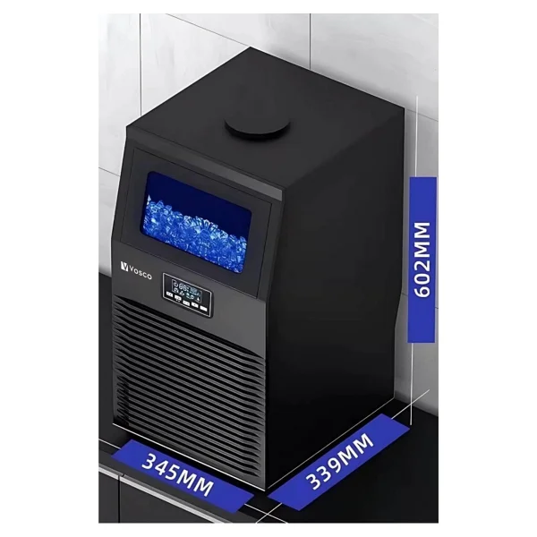 Vosco VSC-23CS Siyah Endüstriyel Buz Makinesi - Görsel 2