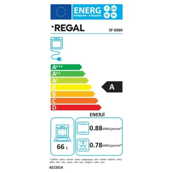 Regal SF 6060 Beyaz Ocaklı Fırın - Görsel 8