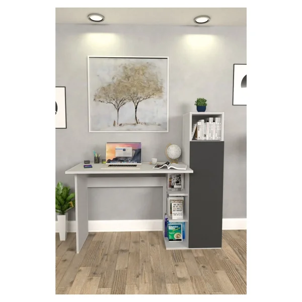 Moonlife Diamond Antrasit Dolaplı Çalışma Masası - Görsel 6