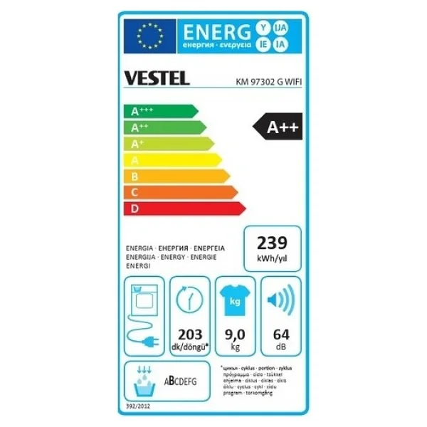 Vestel KM 97302 G 9 kg Çamaşır Kurutma Makinesi - Görsel 5